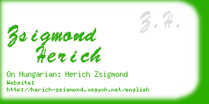 zsigmond herich business card